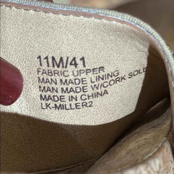 NWOB Lucky Brand Miller Studded Cork Wedge Platform Sandals 11M (41 EU) - Picture 5 of 8